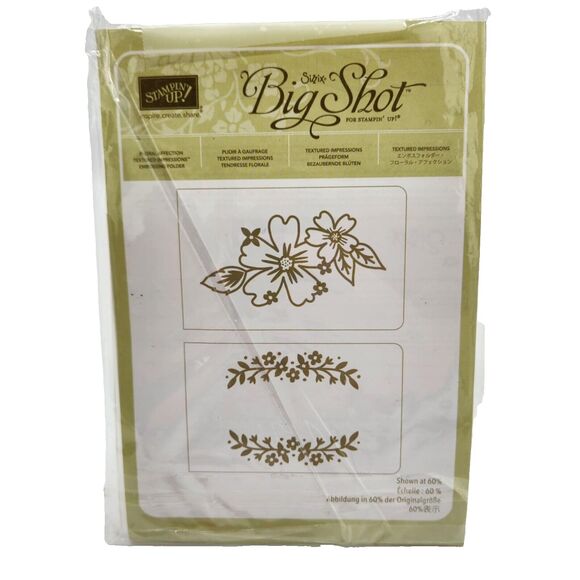 Stampin Up Floral Affection Textured Impressions Embossing Sizzix Big Shot - Picture 1 of 4
